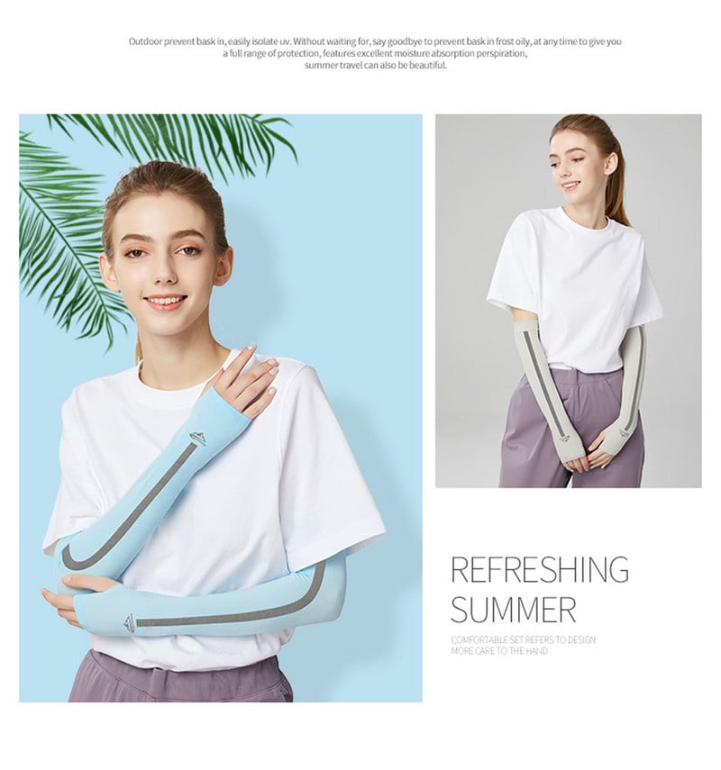 1 ζεύγος Unisex προστατευτικό βραχίονα Μανίκι Πιο ζεστό Γυναικεία Αθλητικά μανίκια Αντιηλιακή προστασία UV Στήριγμα κάλυμμα χεριών Τρέξιμο ψάρεμα Ποδηλασία