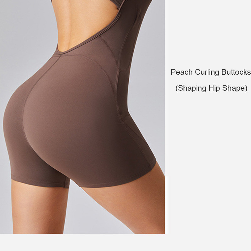 Αθλητική ολόσωμη φόρμα Κοντή ολόσωμη φόρμα γυμναστικής Σετ γιόγκα Hollow Out Back Gym Romper Γυναικεία φόρμα προπόνησης Αθλητικά κοστούμια γυναίκα