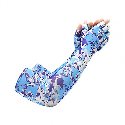 1 pāris pagarināmas riteņbraukšanas uzmavas, neslīdošas plaukstas ledus zīda maskēšanās apdrukas uzmavas skriešanai