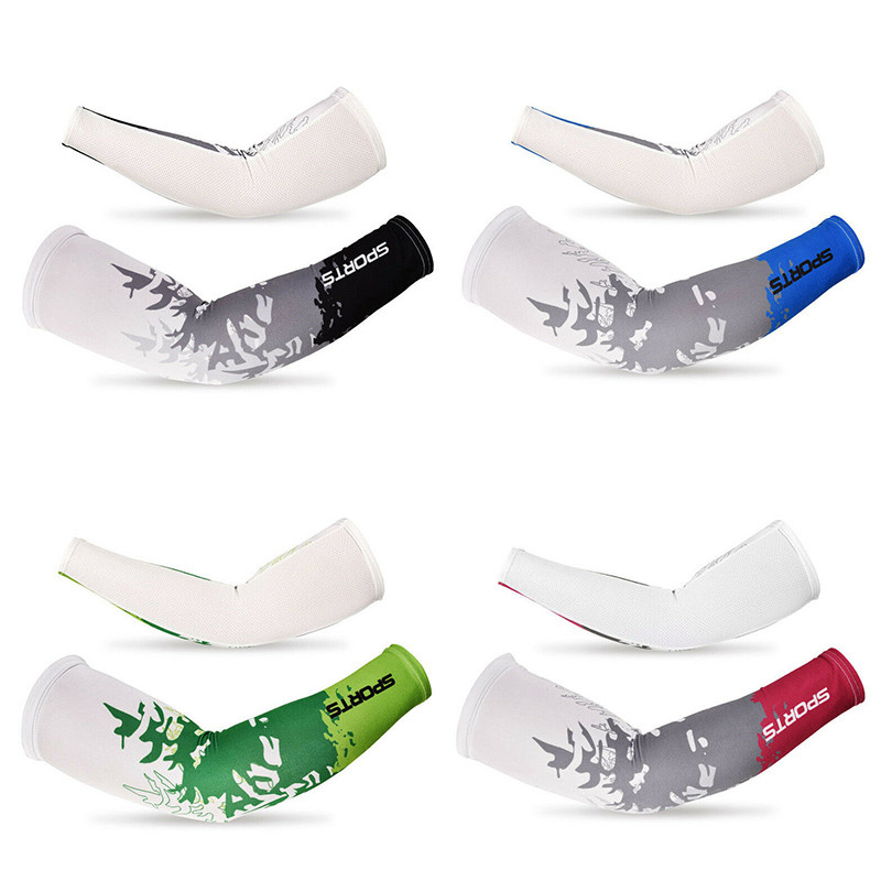 2 tk Unisexi jahutuskäevarrukad katavad UV-kiirguse päikesekaitset meeste/naiste õues kalapüügiks ja rattasõiduks, jooksuvarrukad