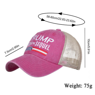 2024. gada Trampa vēlēšanu cepure Trump Election beisbols āra sportam ikdienišķs pīles mēles regulējams saules aizsargs.