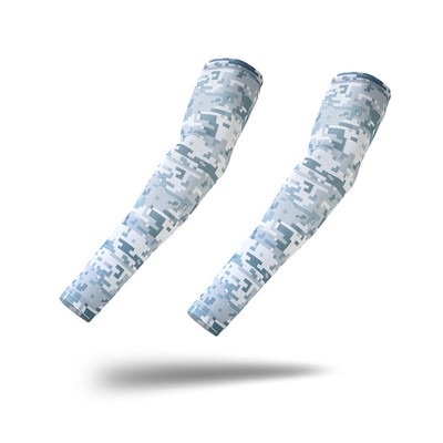 2db Taktikai terepszínű sportkar ujjú kosárlabda kerékpáros kar melegítő nyári futás horgászat UV fényvédő mandzsettahuzat