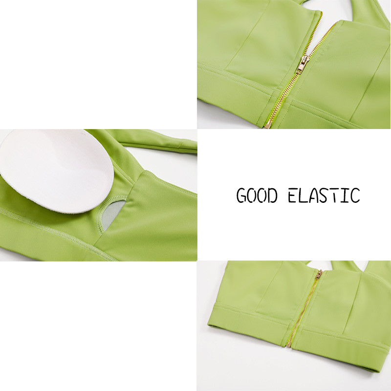 Γυναικείο φερμουάρ ψηλόμεσο Αθλητικό Σετ Γιόγκα Σέξι Γυναικεία Γυναικεία Αθλητικά Ενδύματα Γυναικεία Σετ Crop Top Outfit Fitness Academic