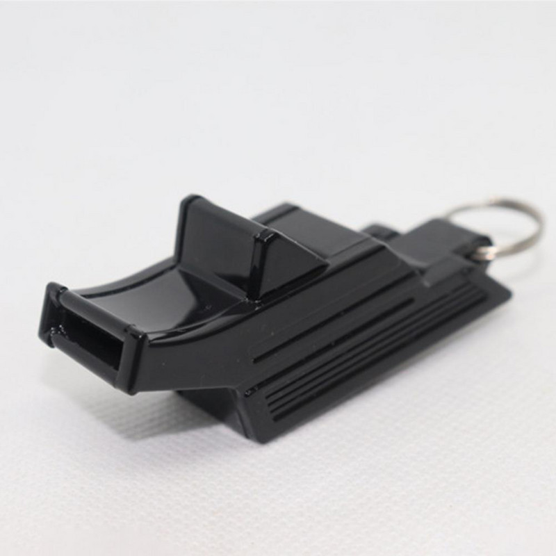 1 set sportske zviždaljke ABS crne boje Profesionalna zviždaljka za nogometnog suca Visoki decibel Izdržljiva sigurnosna zviždaljka za višekratnu upotrebu za planinarenje