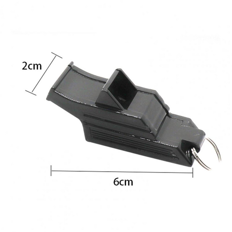 1 set sportske zviždaljke ABS crne boje Profesionalna zviždaljka za nogometnog suca Visoki decibel Izdržljiva sigurnosna zviždaljka za višekratnu upotrebu za planinarenje