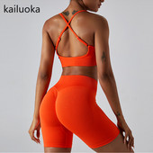 Õmblusteta joogakomplektid Kõrge vöökoht Virsik puusa tõstev joogapüksid Jõusaaliülikonnad Solid Crop Tops Lühikesed püksid Komplektid Retuusid Treeningkomplekt