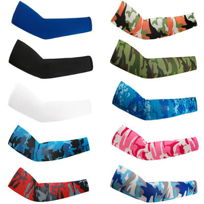 2Pcs Unisex Cooling Arm Sleeves Cover Sports Running UV Sun Protection Outdoor Men Fishing Cycling Sleeves for Hide Tattoos