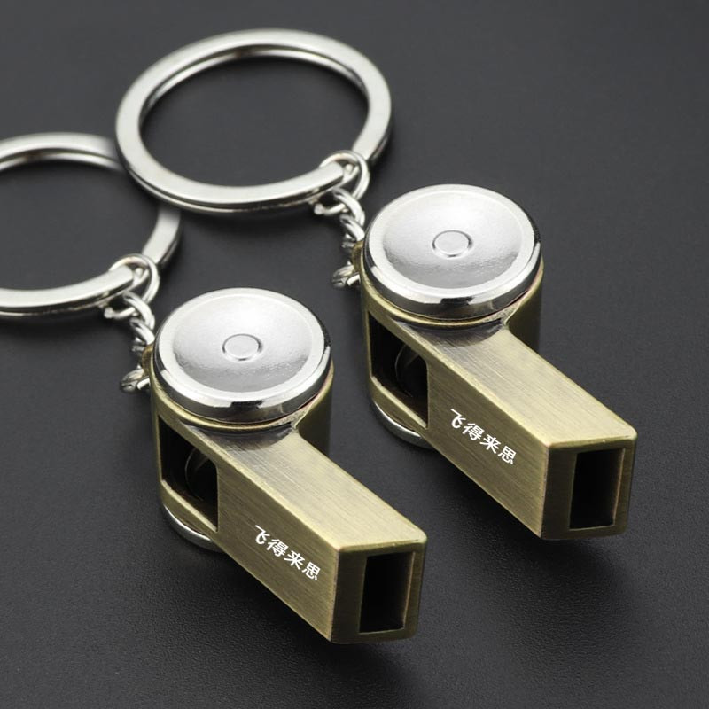 Radošs pilnībā metāla funkcionāls svilpe atslēgu piekariņš skaņas atslēgu piekariņš Retro Ziemassvētku maza dāvana āra izdzīvošanas svilpe