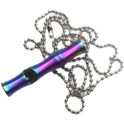 Retro bambusa formas svilpe Augstu decibelu metāla bezpērlīšu svilpe āra izdzīvošanas svilpe tiesneša signāla svilpes atslēgas kulons