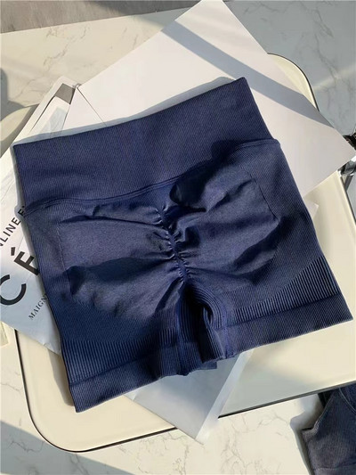 Naiste õmblusteta joogakomplekt Crop Top Spordisärk Lühikesed säärised Riietus Jõusaalirõivad Treening Treeningkostüüm Spordikomplektid Riided