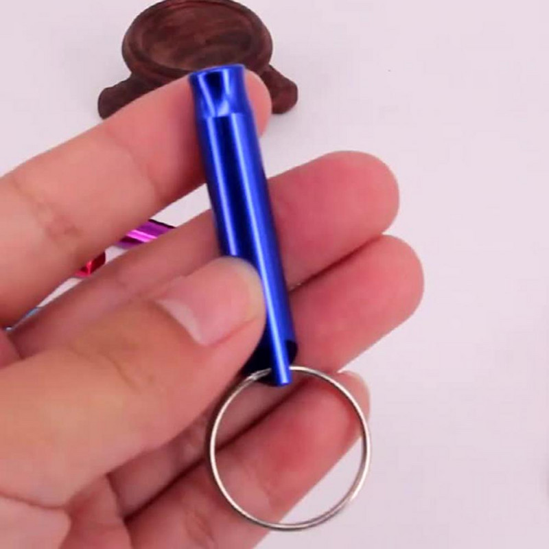 5 vnt / rinkinys Lauko švilpukas aukšto tono lydinio švilpuko pakabukas su raktų pakabuku Skaidrus garsas, saugus švilpukas Sportinis avarinis švilpukas