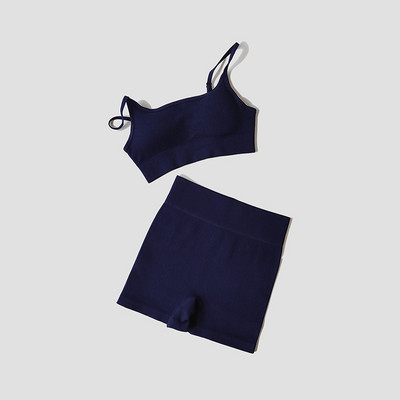 Õmblusteta joogakomplekt naiste naiste kärbitud rinnahoidja retuusid, 2 tk, naiste riietus Fitness jõusaali treening lühikesed püksid spordirõivad jõusaali ülikond