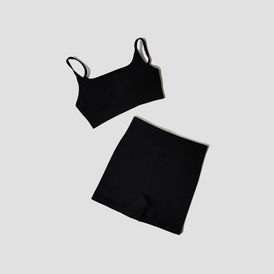 Õmblusteta joogakomplekt naiste naiste kärbitud rinnahoidja retuusid, 2 tk, naiste riietus Fitness jõusaali treening lühikesed püksid spordirõivad jõusaali ülikond