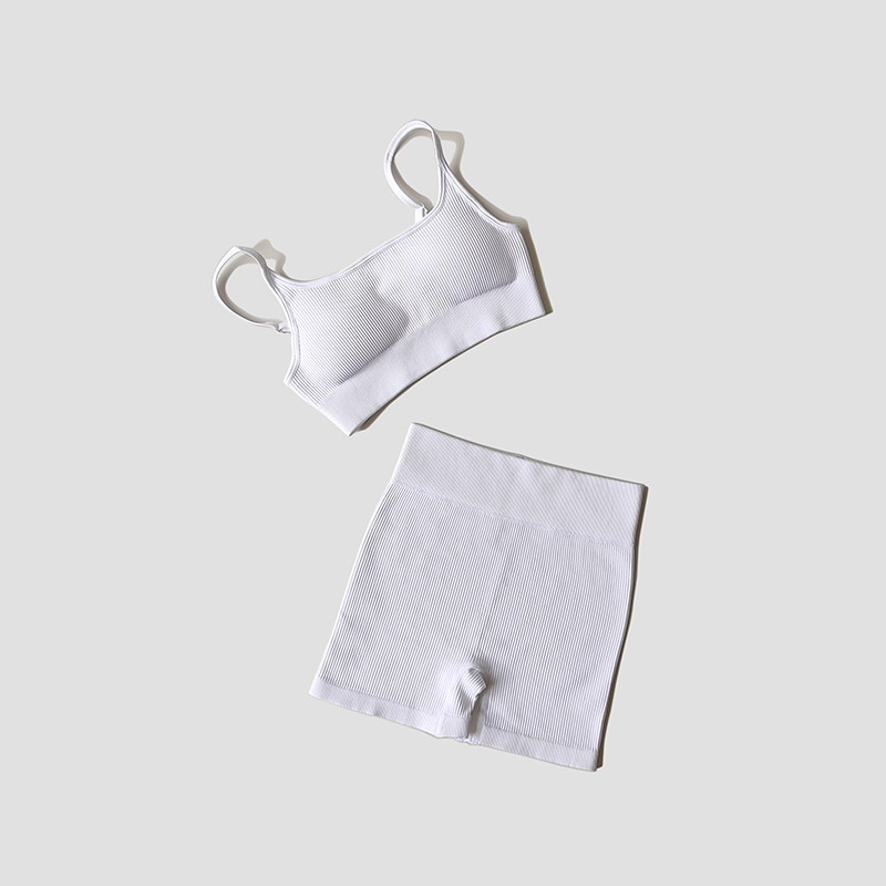 Õmblusteta joogakomplekt naiste naiste kärbitud rinnahoidja retuusid, 2 tk, naiste riietus Fitness jõusaali treening lühikesed püksid spordirõivad jõusaali ülikond