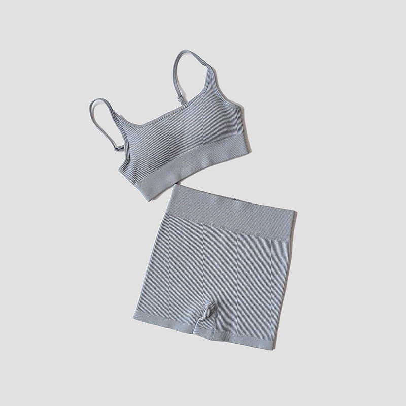 Õmblusteta joogakomplekt naiste naiste kärbitud rinnahoidja retuusid, 2 tk, naiste riietus Fitness jõusaali treening lühikesed püksid spordirõivad jõusaali ülikond