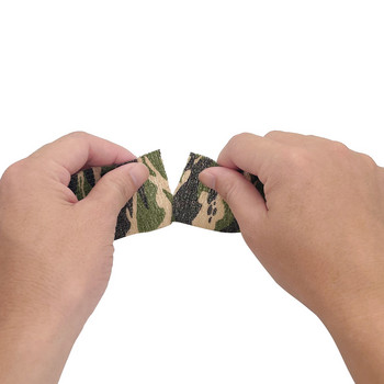 4.8m Hunt Disguise Elastoplast Camouflage Elastic Wrap Tape Самозалепващ се спортен протектор Глезен, коляно, пръст, ръка, превръзка