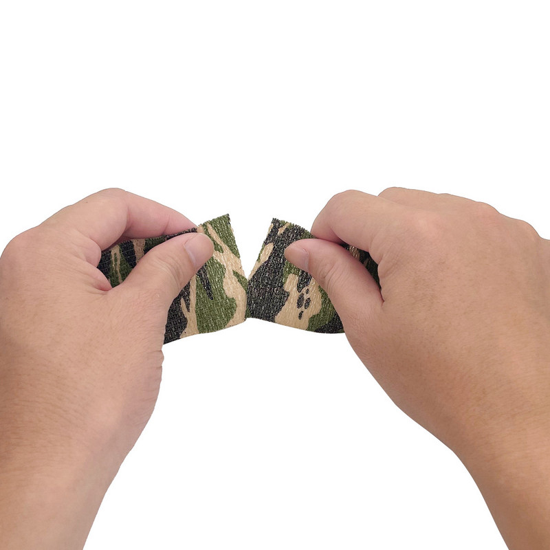 4,8m Hunt Disguise Elastoplast Camouflage Elastic Wrap Tape Αυτοκόλλητο αθλητικό προστατευτικό αστράγαλο Επίδεσμος βραχίονα δακτύλων γόνατος