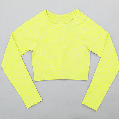 Naiste soonikuga õmblusteta joogakomplektid treeningkostüümid Crop rinnahoidja topid pikkade varrukatega särk Õmblusteta säärised spordikomplekt