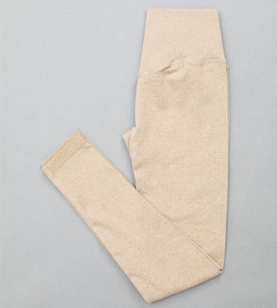 Naiste soonikuga õmblusteta joogakomplektid treeningkostüümid Crop rinnahoidja topid pikkade varrukatega särk Õmblusteta säärised spordikomplekt