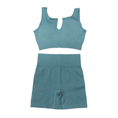 Oulylan Athletic sporta tērps sporta šorti treniņiem skriešanas apģērbs 2 gab Sieviešu jogas komplekts sporta zāles komplekts seksīgs krūšturis bezšuvju sporta apģērbs