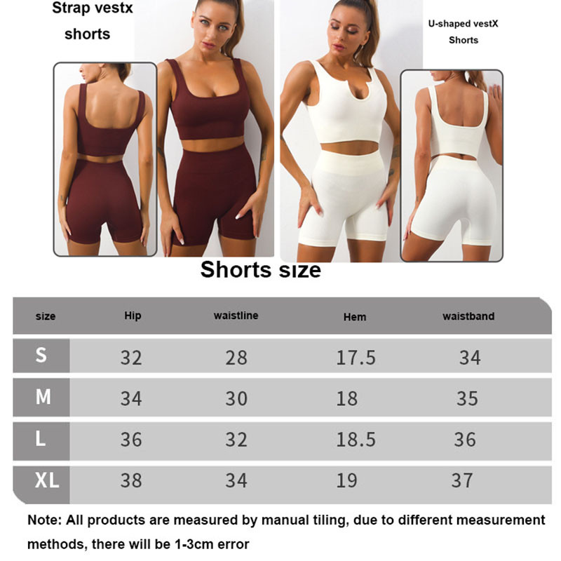 Oulylan Athletic sporta tērps sporta šorti treniņiem skriešanas apģērbs 2 gab Sieviešu jogas komplekts sporta zāles komplekts seksīgs krūšturis bezšuvju sporta apģērbs