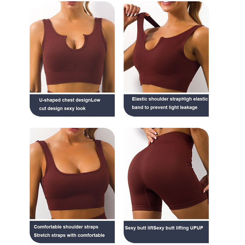 Oulylan Athletic sporta tērps sporta šorti treniņiem skriešanas apģērbs 2 gab Sieviešu jogas komplekts sporta zāles komplekts seksīgs krūšturis bezšuvju sporta apģērbs