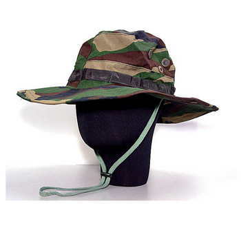 Тактически лов Boonie Hat Военен Camo Bucket Sun Cap Водоустойчив Риболов Къмпинг на открито Рибарски шапки с шнур Мъжки