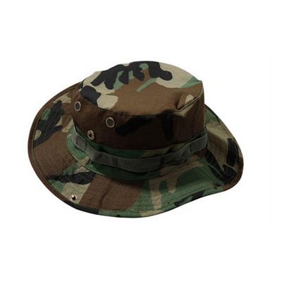 Taktikaline jahimüts Militaar Camo ämbriga päikesekübar Veekindel kalapüük Õues telkimine Kalurimütsid nööriga meestega