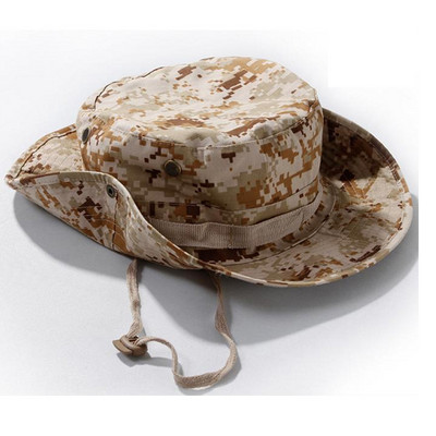 Taktikaline jahimüts Militaar Camo ämbriga päikesekübar Veekindel kalapüük Õues telkimine Kalurimütsid nööriga meestega