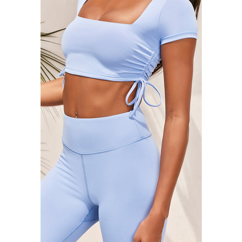 Seljata joogakomplektid Naiste 2-osaline komplekt Naiste treeningriided Jõusaaliriided Õmblusteta spordiülikonnad Lühikesed püksid Komplektid Crop Top komplektid
