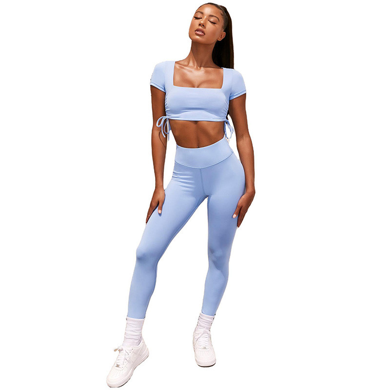 Seljata joogakomplektid Naiste 2-osaline komplekt Naiste treeningriided Jõusaaliriided Õmblusteta spordiülikonnad Lühikesed püksid Komplektid Crop Top komplektid