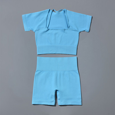 2 TK Naiste joogakomplekt Jõusaalikomplekt soonik, seksikas rinnahoidja Õmblusteta spordipüksid Fitness Treening Jooksmine Sportlikud riided Jõusaalirõivad Spordiülikond