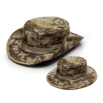 Καμουφλάζ εξωτερικού χώρου Bonnie Army Cap Men Military Hat Καπέλο Quick Dry Sun Bucket Tactical Fishing καπέλο για κάμπινγκ Αξεσουάρ πεζοπορίας