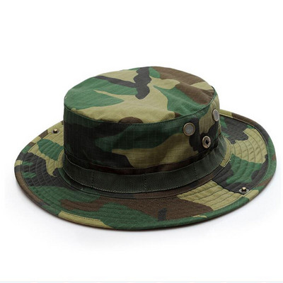 Välitingimustes kamuflaaž Bonnie armee müts Meeste sõjaväemüts Quick Dry Sun Bucket Cap Taktikaline kalastusmüts matkamiseks Matkatarvikud