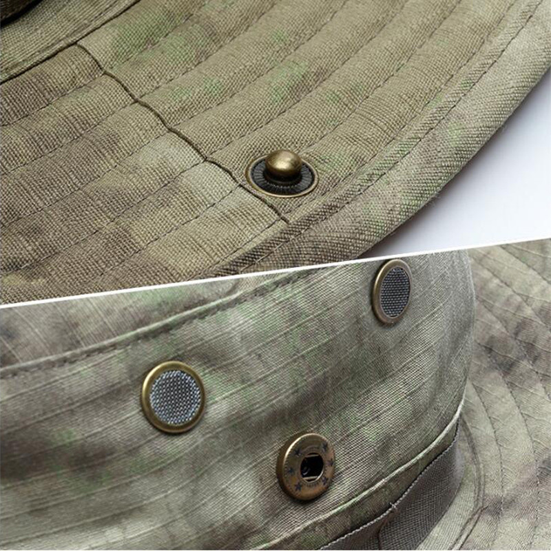 Vīriešu kamuflāžas taktiskā cepure Militārās boonijas cepures, cepures Camo āra sportam, sauļošanās cepures makšķerēšanai pārgājieniem, medību cepures