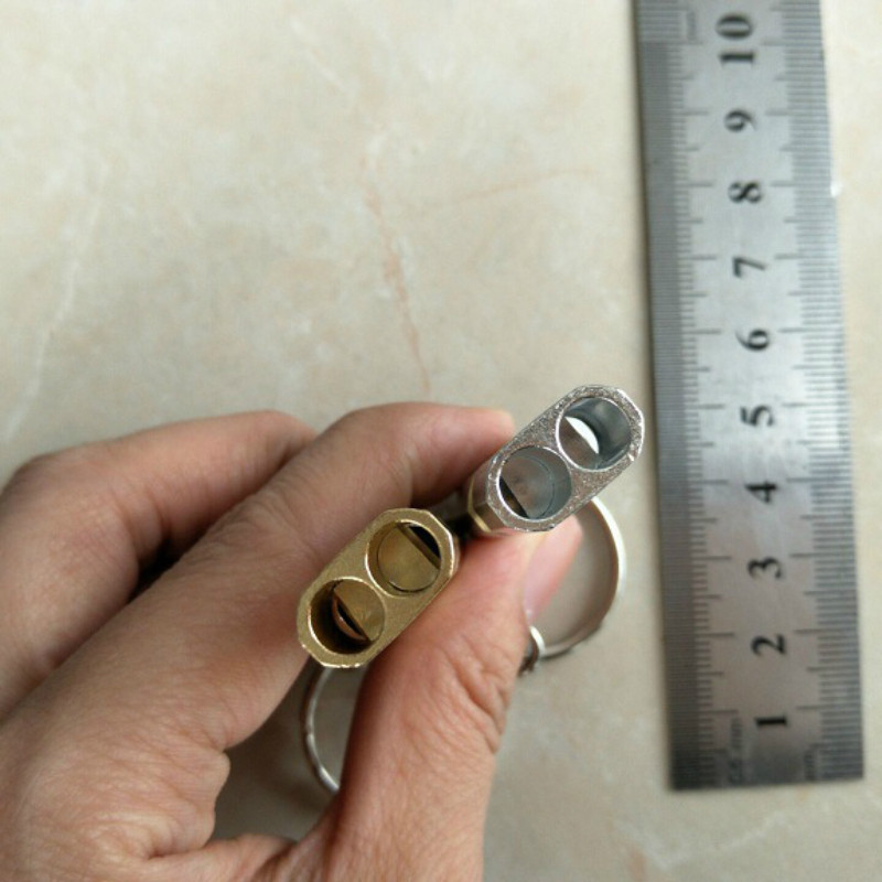 Kahe sagedusega kullast/kilbist hädaolukorra ellujäämise vile võtmehoidja õhust alumiiniumsulamist matkamise tarviku tööriist