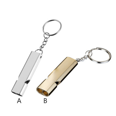 Metal Whistle Aluminum Alloy Outdoor Whistles Pocket-size Survival Prop