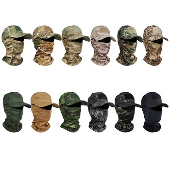 Мъжки камуфлажни шапки, мъжки армейски балаклави, лов, туризъм, слънчеви шапки, шапки на открито, деколте, уста, капачка, покриваща цялото лице, козирки, шапки