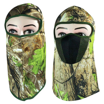 Bionic Camouflage Full Face shield Outdoor Balaclava Дишаща топла шапка Шал за Лов Риболов Колоездене