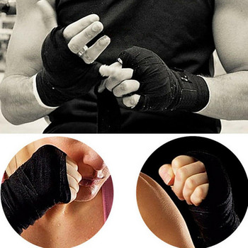 2.5mx5cm Бокс Спорт Памучен ремък Калъф за превръзка Muay Taekwondo Hand Glove Wrap Protector De Boxeo