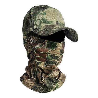Armee mehed Balaclava jaht matkamine päikesemütsid Täisnägu katvad visiirid mütsid Meeste kamuflaaž peakatted väljas kael, suu snapback müts