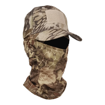 Armee mehed Balaclava jaht matkamine päikesemütsid Täisnägu katvad visiirid mütsid Meeste kamuflaaž peakatted väljas kael, suu snapback müts