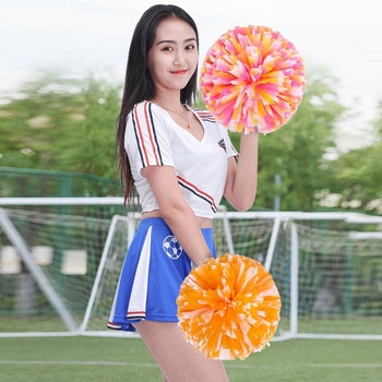 Λαβή με διπλή τρύπα Διαγωνισμός Διακοσμητής πάρτι χορού λουλουδιών Cheerleading Μπάλα μαζορέτας πομπόν Club Sport Supplies