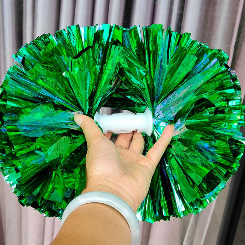 Izbalēšanas izturīga ziedu bumba, spilgtas krāsas ziedu bumba Karsējmeiteņu ziedu bumba ar rokturi, divgalvu bumbulis bērniem komandai