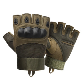 Мъжки ръкавици с половин пръст Външни военни тактически ръкавици Спортна стрелба Лов Страйкбол Мотоциклетни ръкавици Колоездене