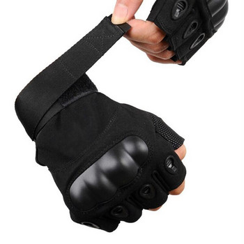 Military Hard Knuckle Tactical Half Finger Gloves for Men Army Military Combat Paintball - Fingerless Gloves