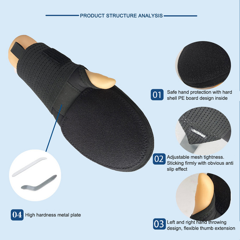 1 gab. beisbola slīdošie cimdi, elpojoši beisbola dūraiņi, plaukstas locītavas balsts, labās un kreisās rokas aizsardzība āra sportam
