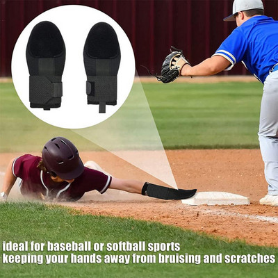 1 Pc Baseball Sliding Mitt Adjustable Teens Adults Glove Wear-resistant Versatile Baseball Player Protective Gear for Sports