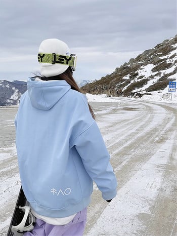 Нов ярък цвят Oversize ски суичър за мъже, жени, суичър за сняг на открито, сноуборд, пуловер с качулка, ски екипировка, спортно облекло