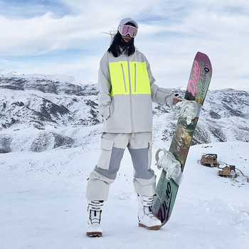 9 Χρώματα Ανδρικά Γυναικεία Unisex Μπουφάν σκι Ζεστή αντιανεμική φόρμα Hoodie Αδιάβροχα μπουφάν εξωτερικού χώρου Snowboard Αθλητικά ρούχα